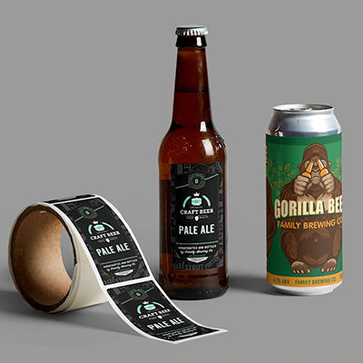 Custom Beverage Roll Labels