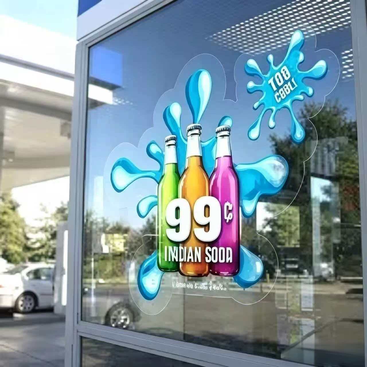 Clear Vinyl Window Graphic Labels