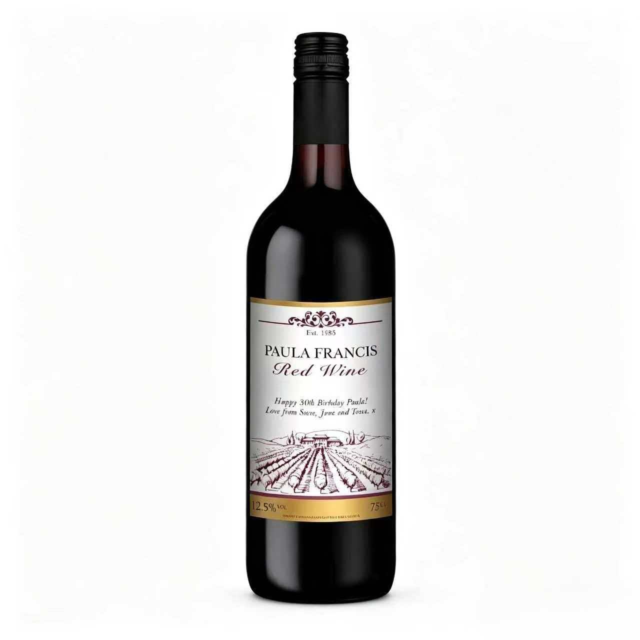 Red Wine Bottle Labels