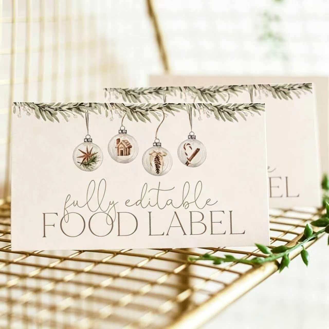 Festive Holiday Theme Labels