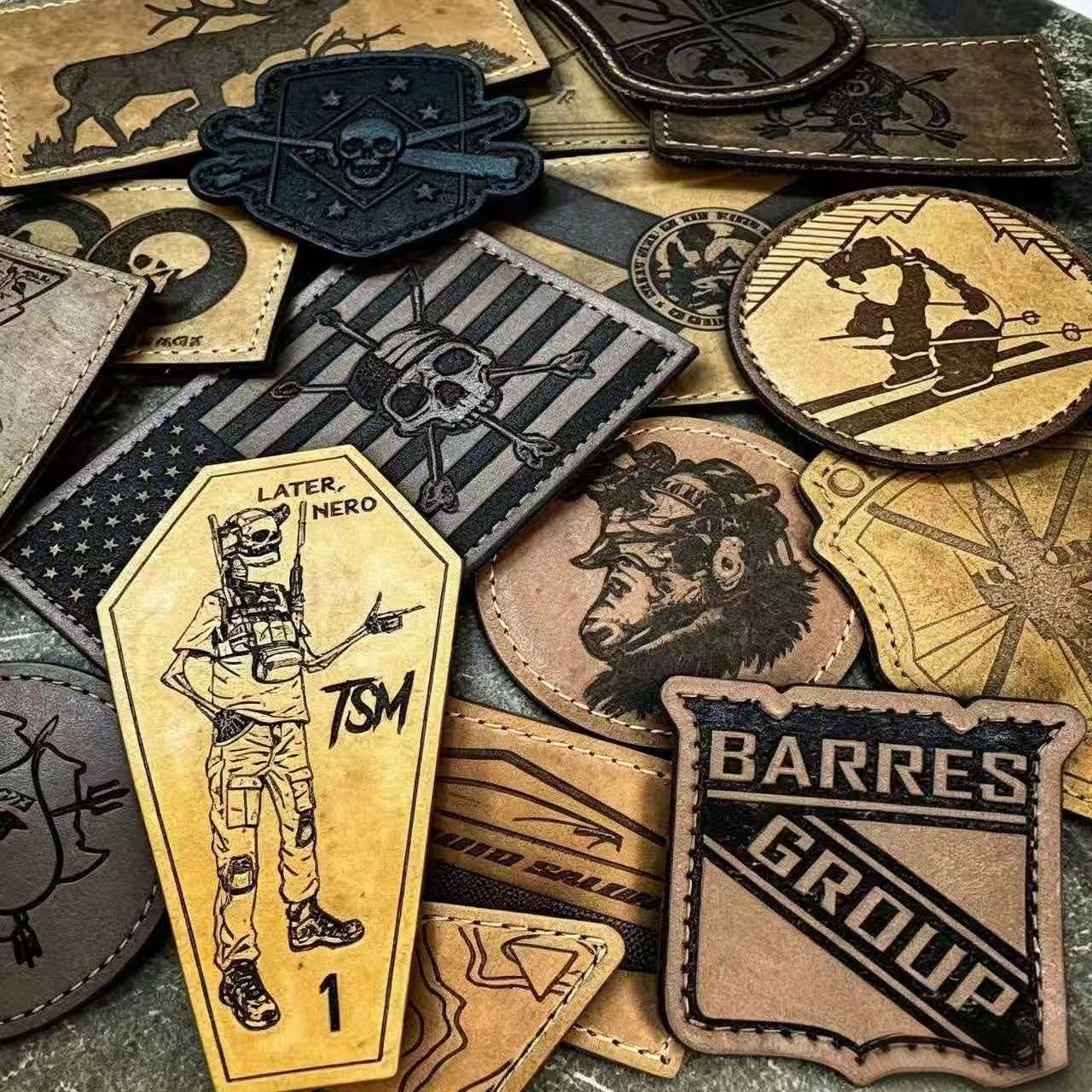 Custom Cutout Leather Patches