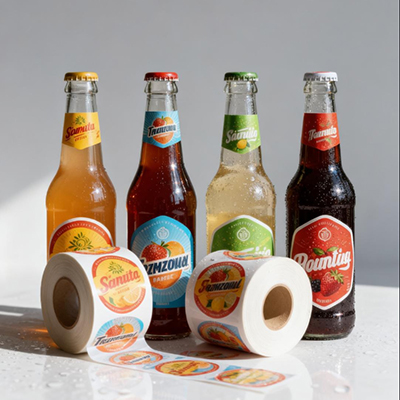 Custom Beverage Roll Labels