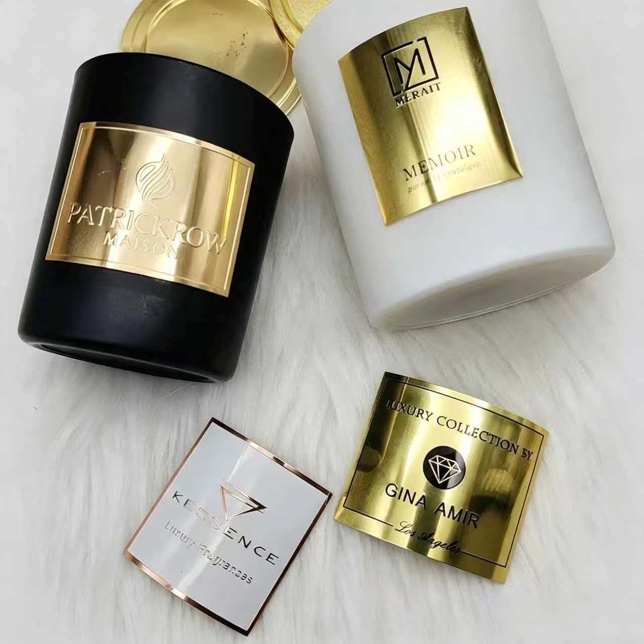 Luxury Metallic Finish Candle Labels