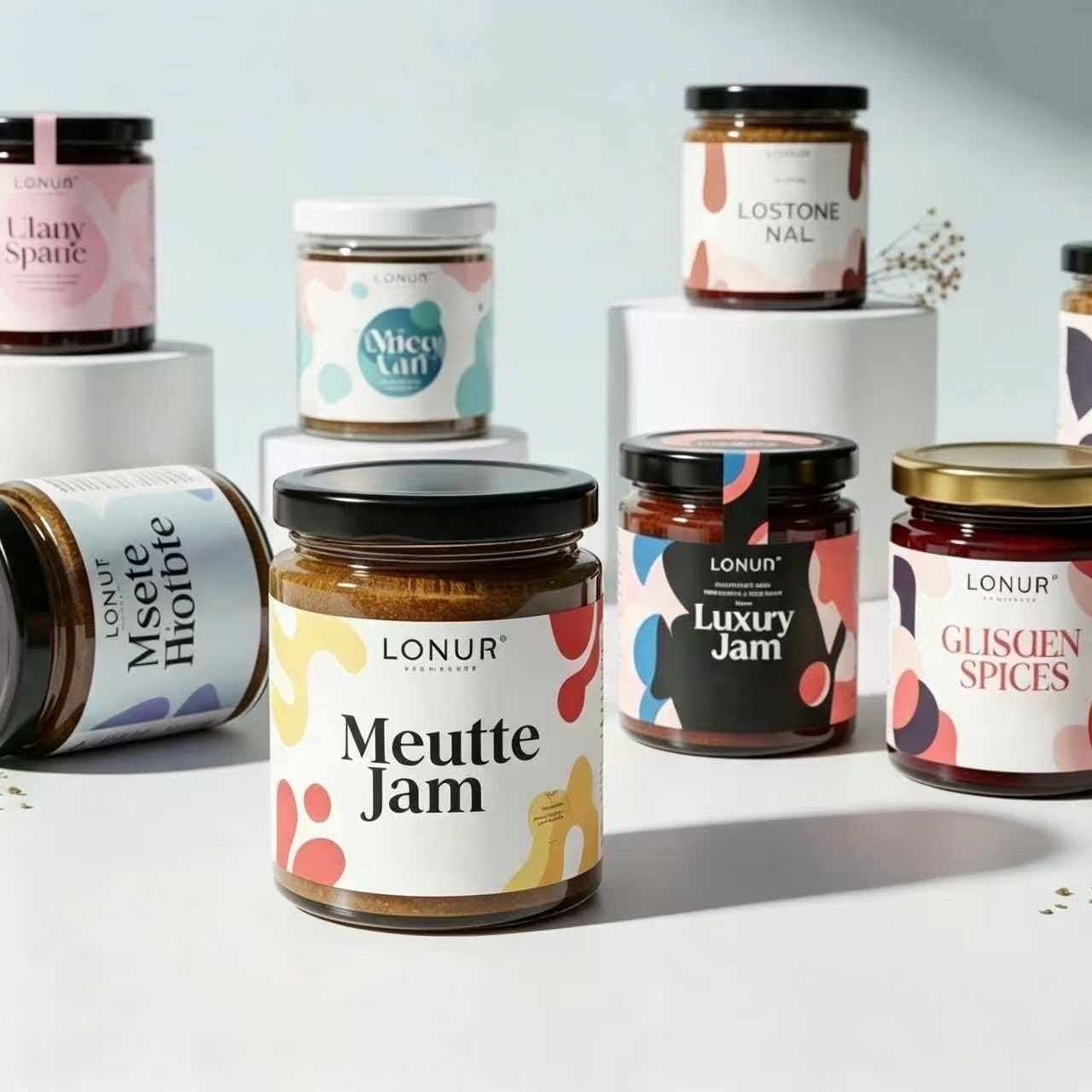 Glossy Food Jar Labels