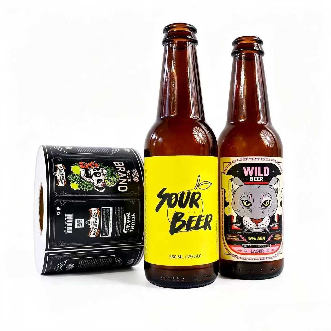 Glossy Beverage Bottle Labels