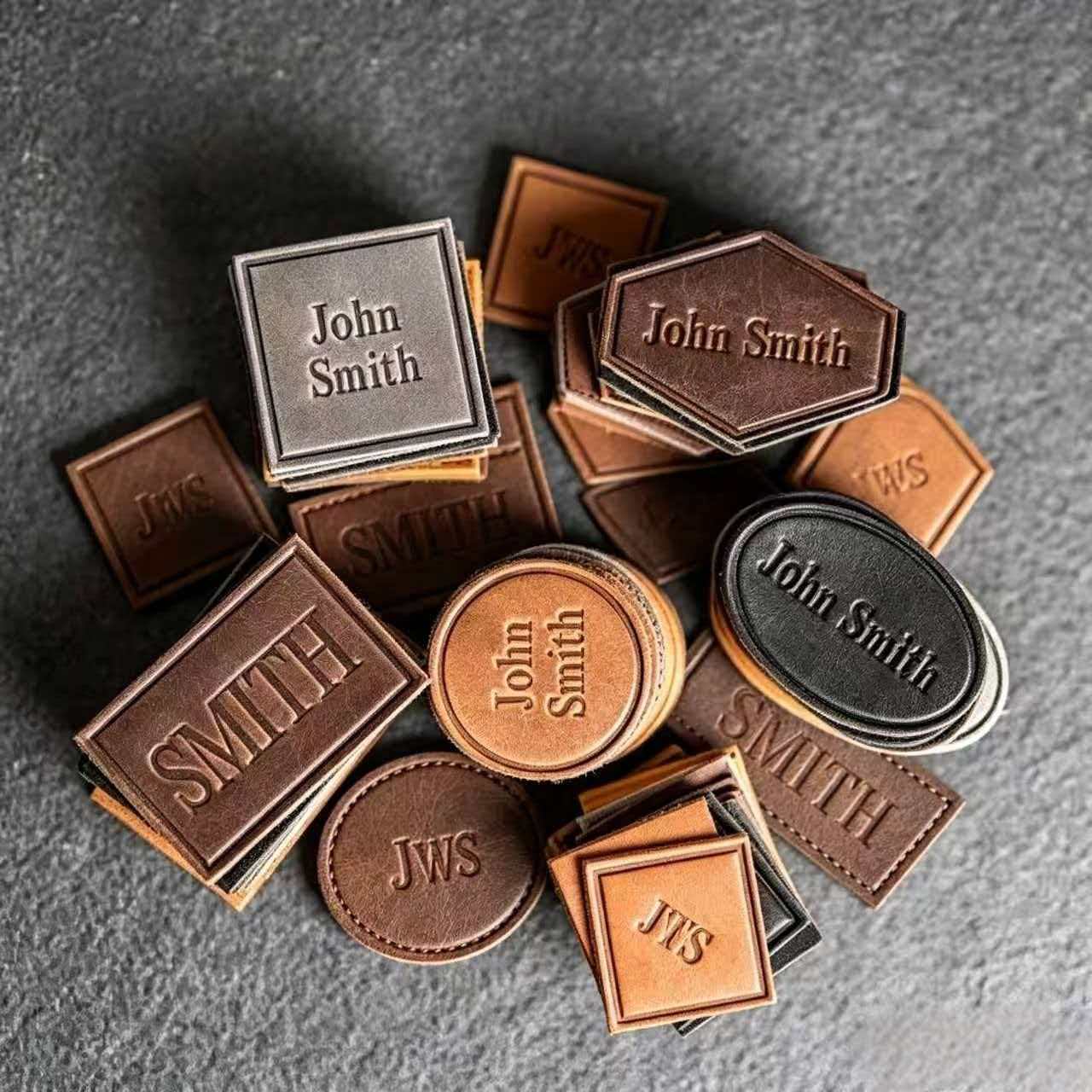 Custom Embossed Leather Patches