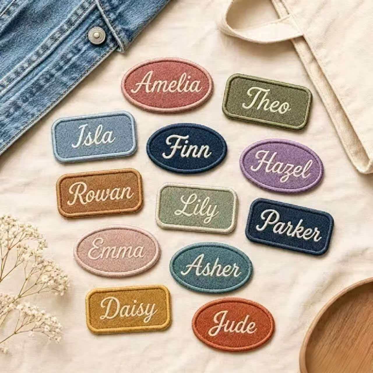 Custom Embroidered Name Sew On Patches
