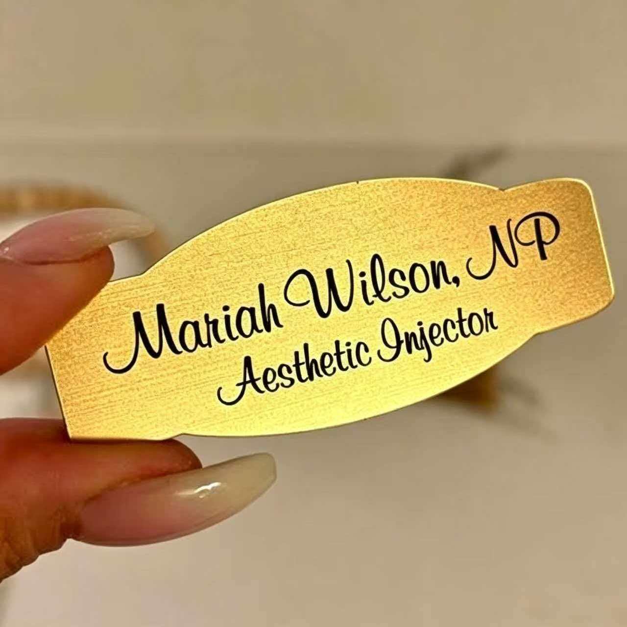 Custom Laser-Engraved Text Pins