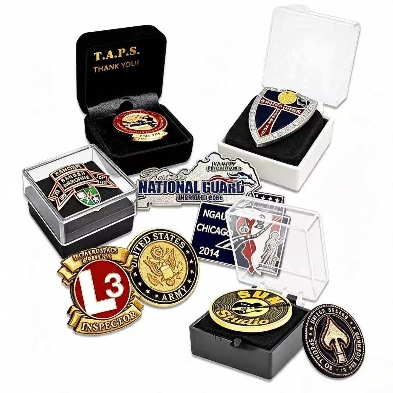 Custom Deep-Engraved Commemorative Pins