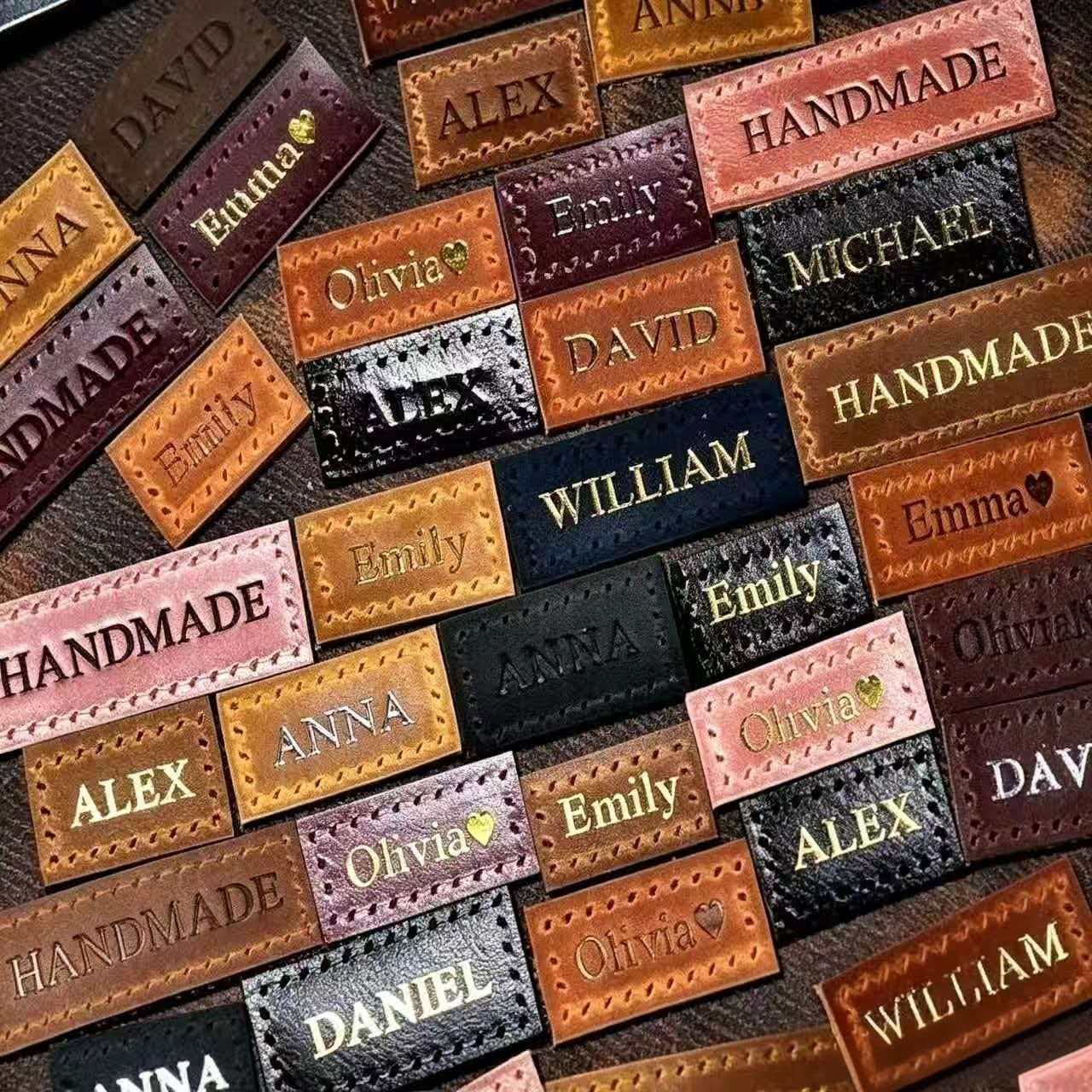 Custom Leather Name Patches